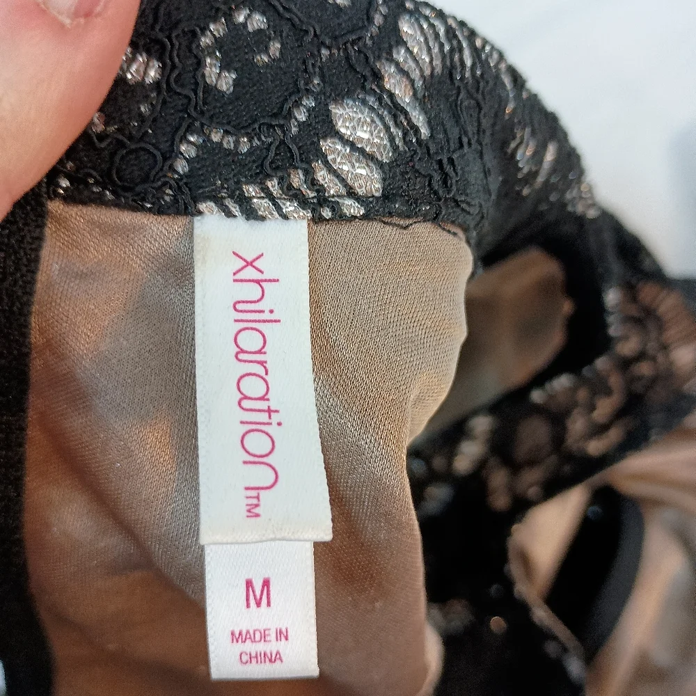 Xhilaration‎ Whimsigoth Fairy Grunge Black Lace Mini Dress Size Medium